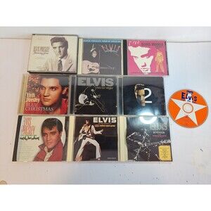 Lot of 11 Elvis Presley CDS Christmas Las Vegas Early Actual Titles In Picture